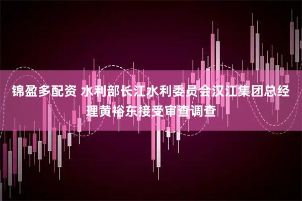锦盈多配资 水利部长江水利委员会汉江集团总经理黄裕东接受审查调查